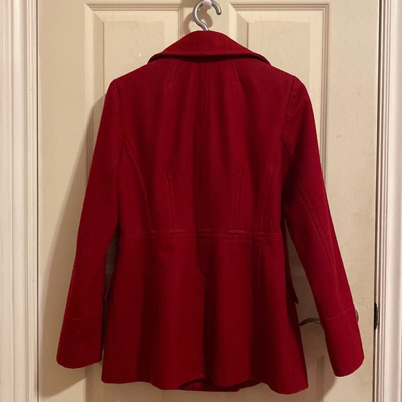 Double-Breasted London Fog Wool Trench Coat - Picture 3 of 6